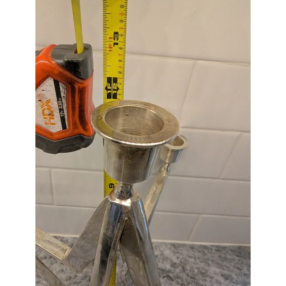 VTG Restoration Hardware Star Silver Plated Candelabra, Made In India